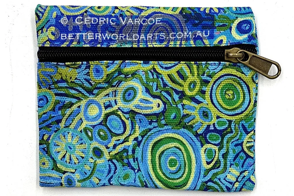 Aboriginal Art Canvas Travel Light Pouch by Cedric Varcoe (2)