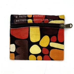 Aboriginal Art Canvas Travel Light Pouch by Keturah Nangala Zimran