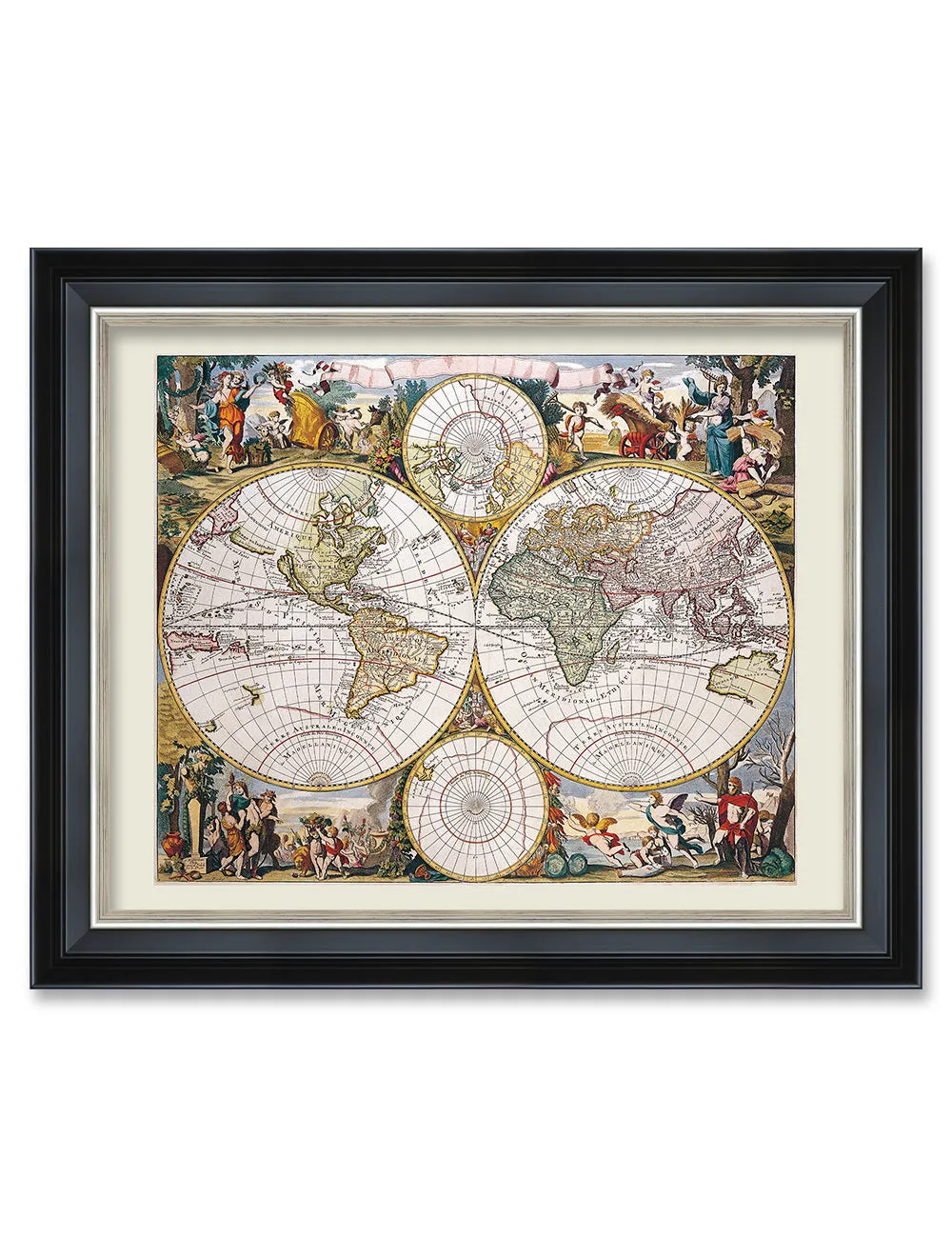 Antique World Travel Map.