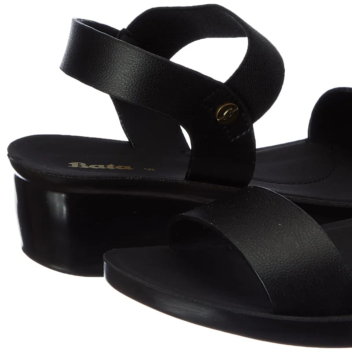 Bata Women AERIAL SANDAL Black Sandal UK 6 (6616603)