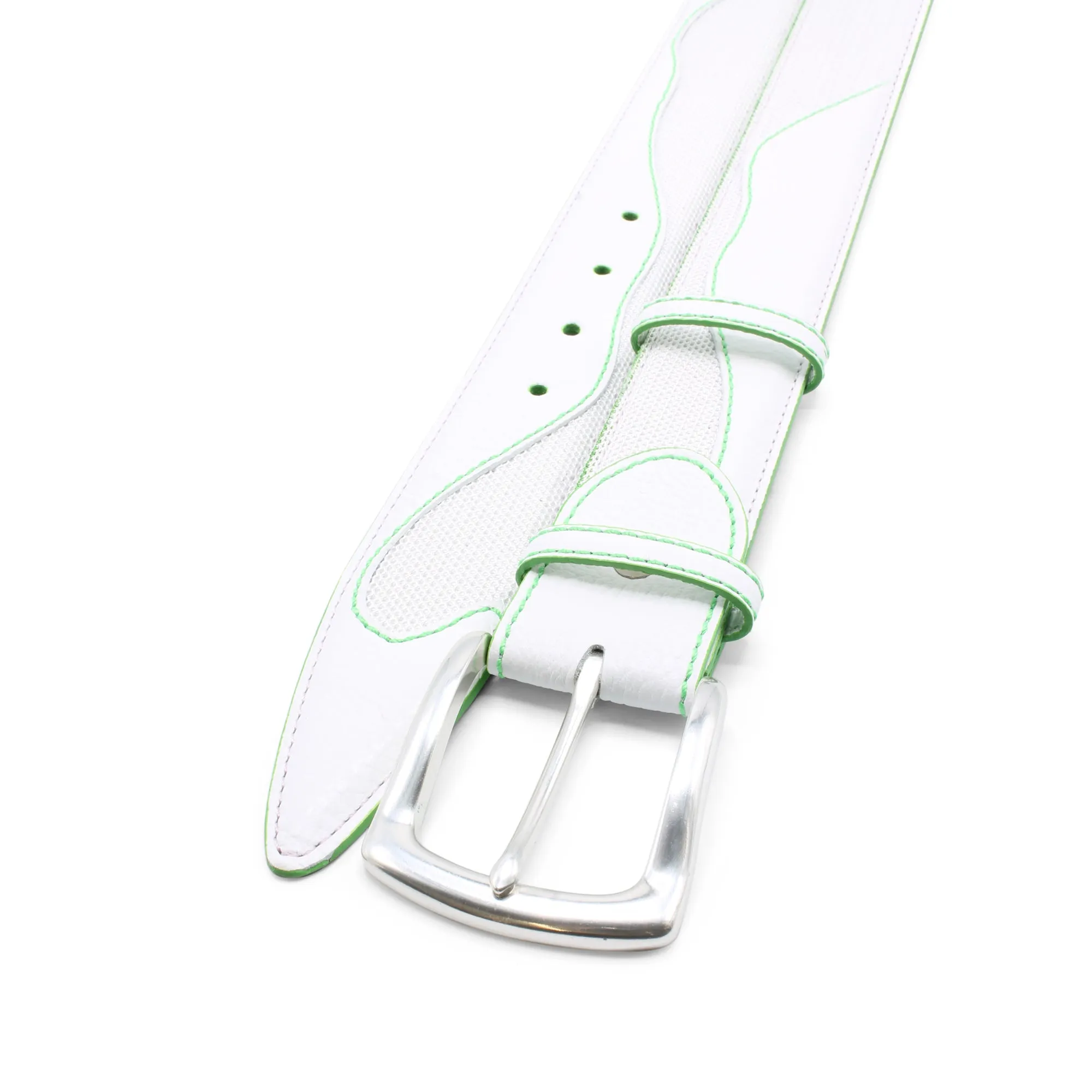 Belafonte Sport White/Fluo Green Performance Belt