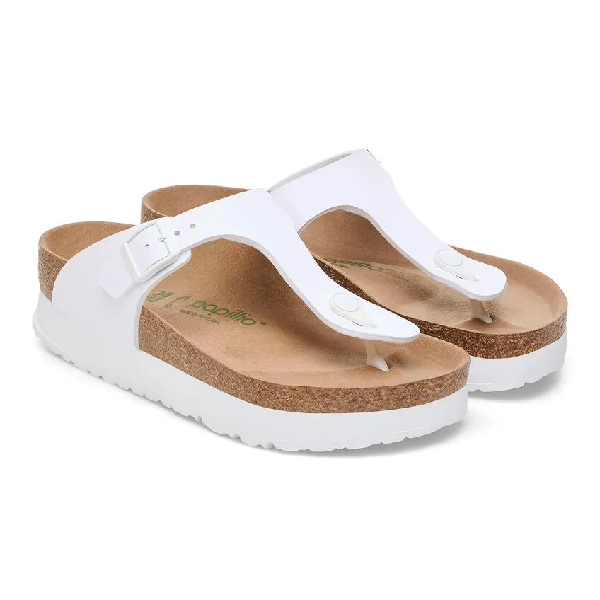 BIRKENSTOCK PLATFORM GIZEH WHITE