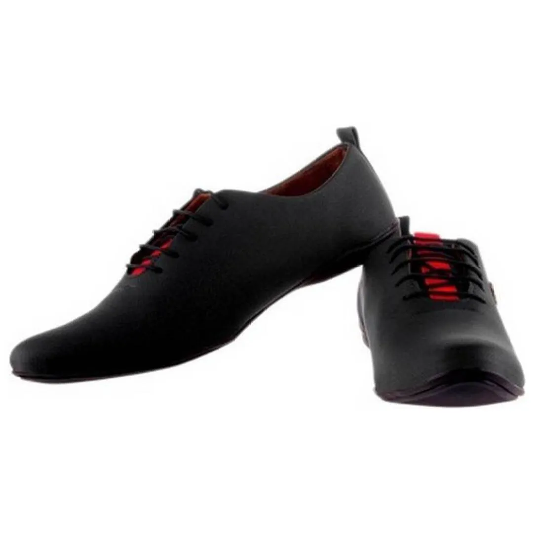 Black Partywear Synthetic Leather Casual Shoes for Men