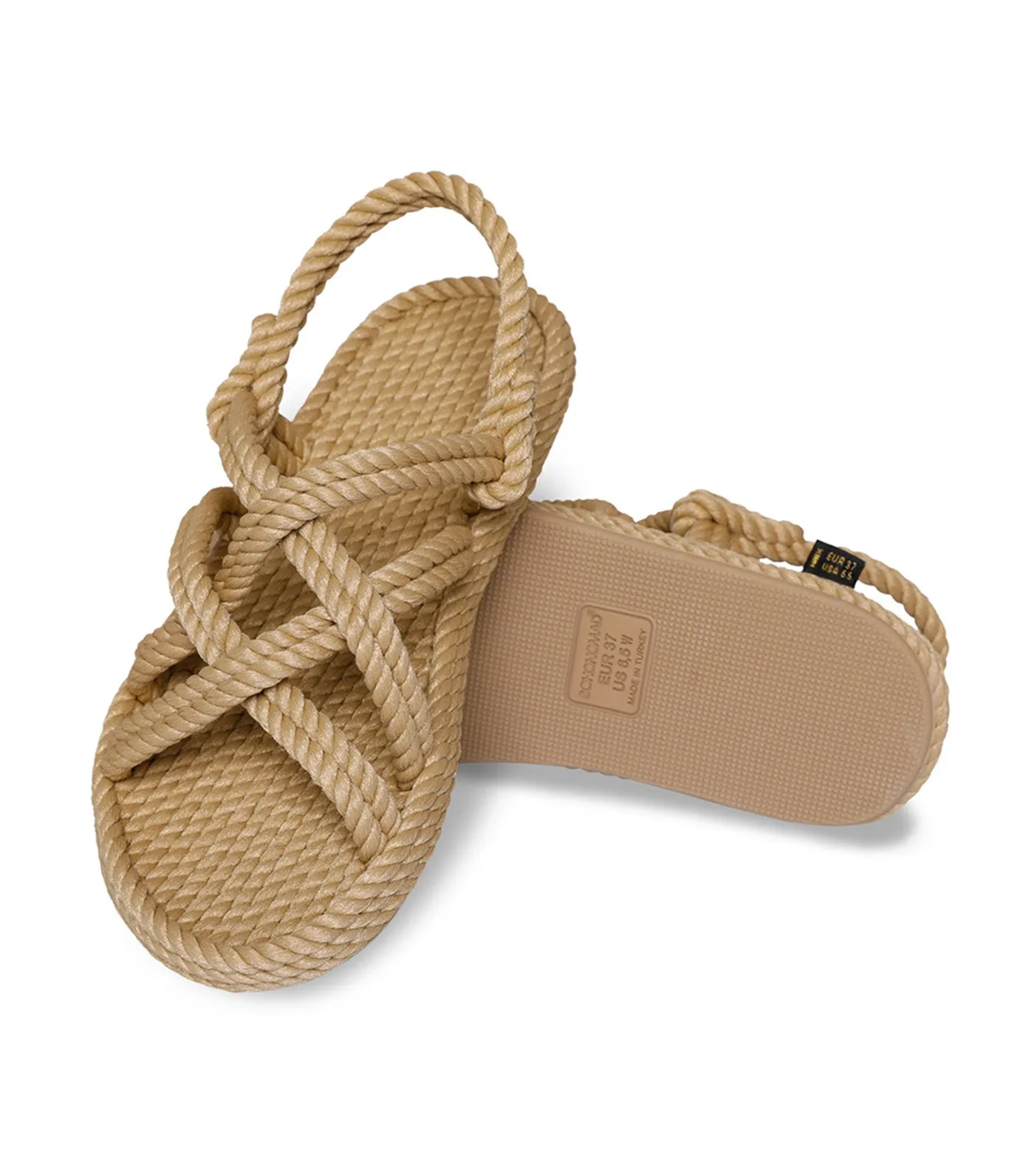 Bodrum Rope Sandals Beige