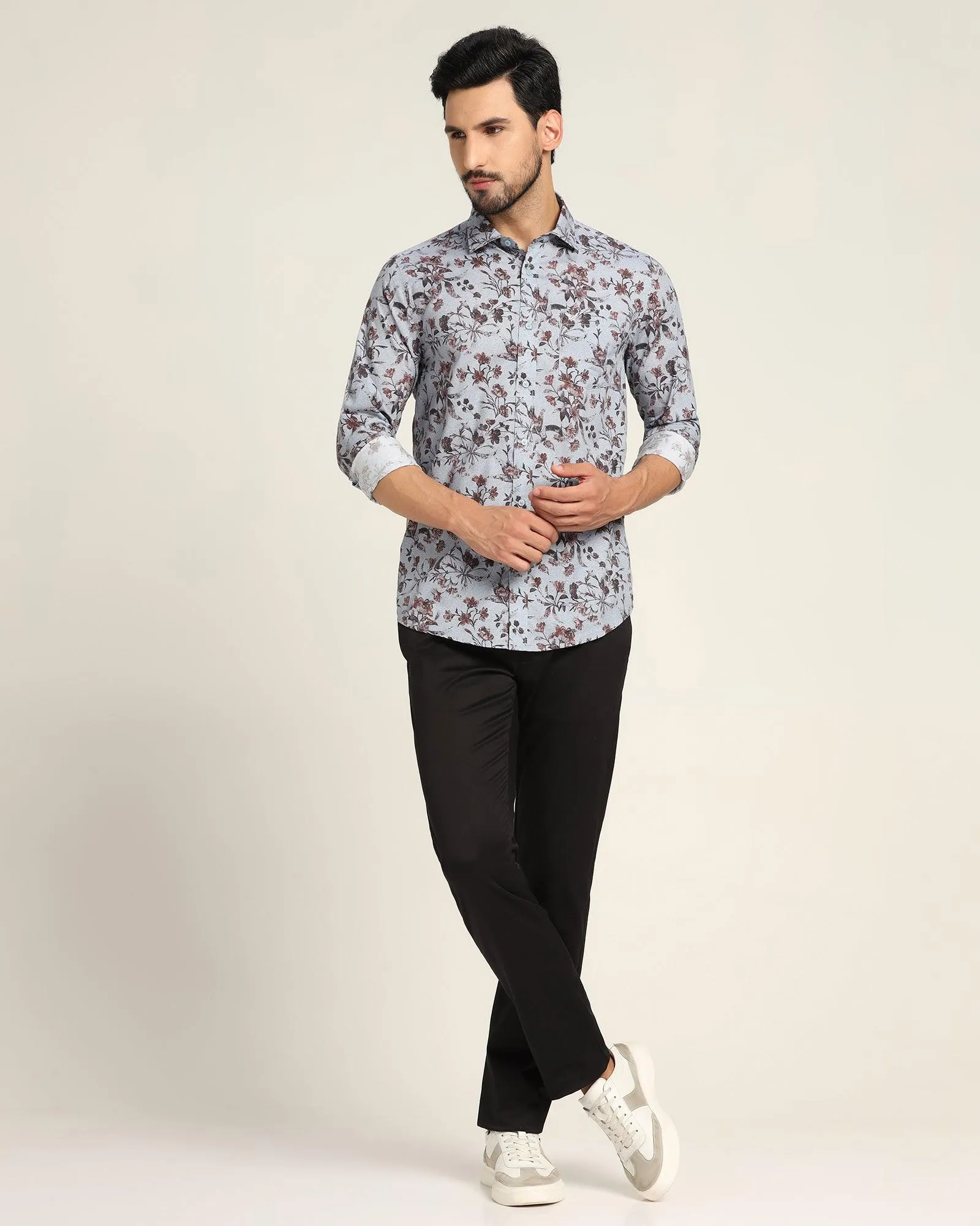 Casual Blue Printed Shirt - Bay