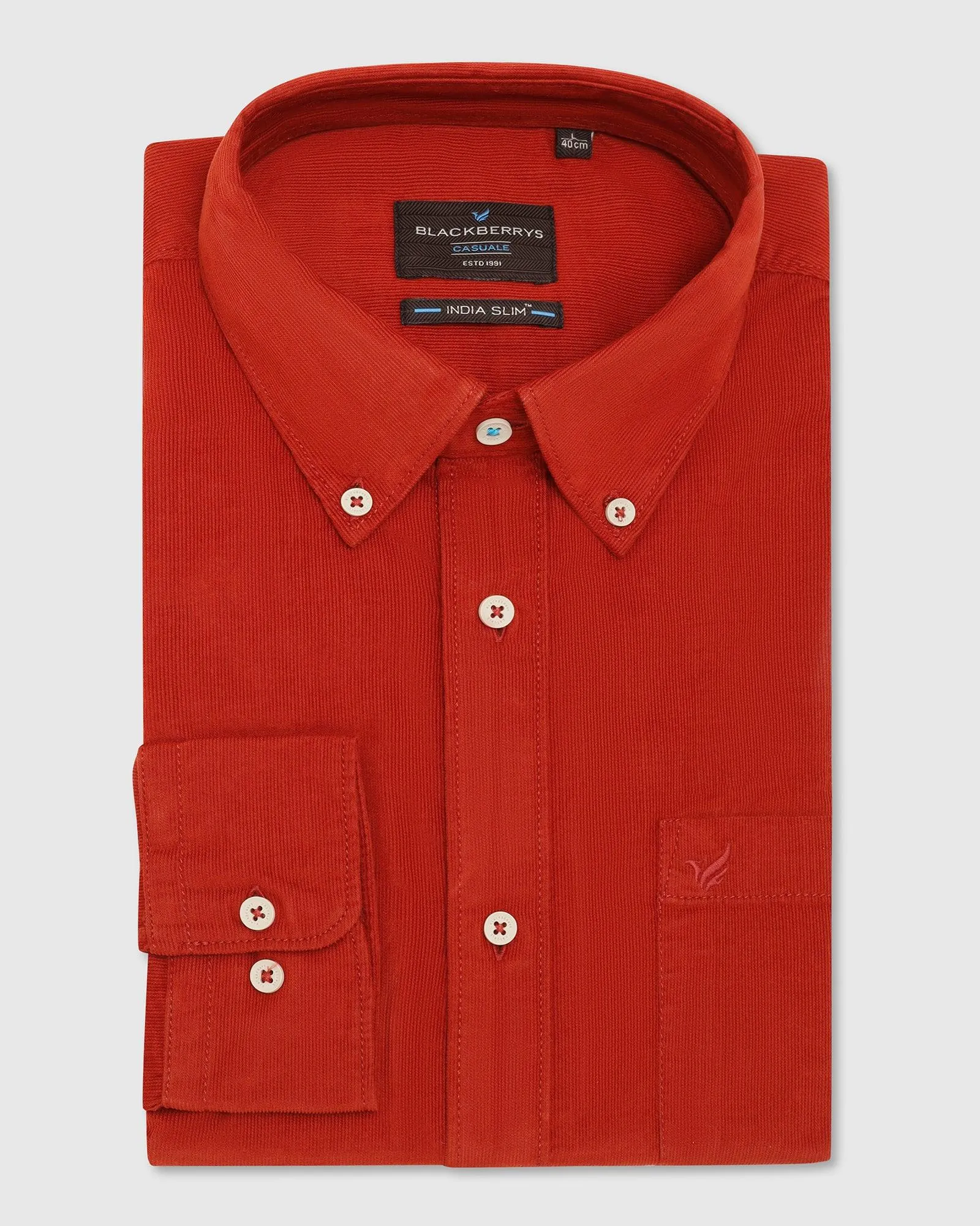 Casual Red Solid Shirt - Jenga