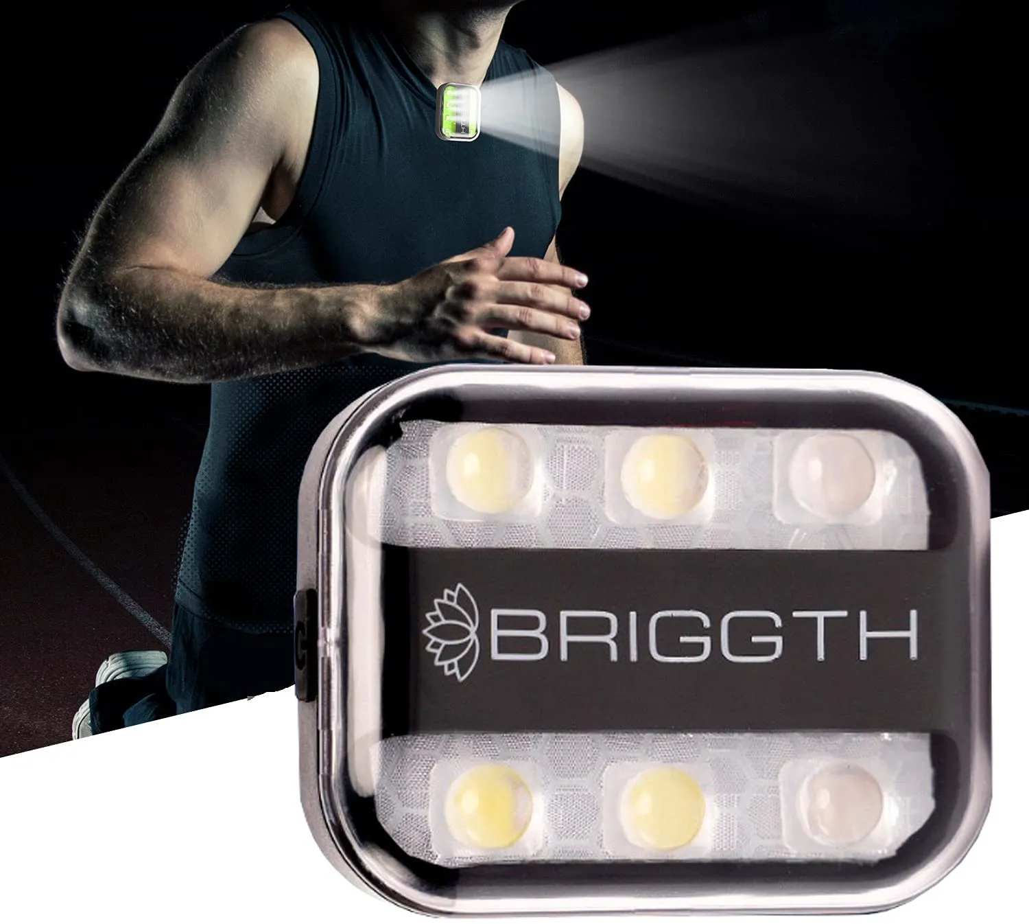 Clip on Running light, Gray (2-Pack)