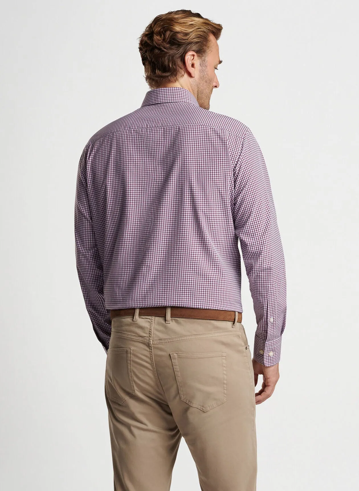 Cranbrook Performance Poplin Sport Shirt in Winterberry by Peter Millar