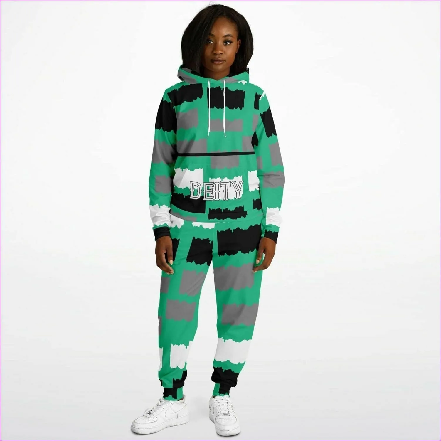 Deity Womens Premium Fashion Jogging Suit in Emerald