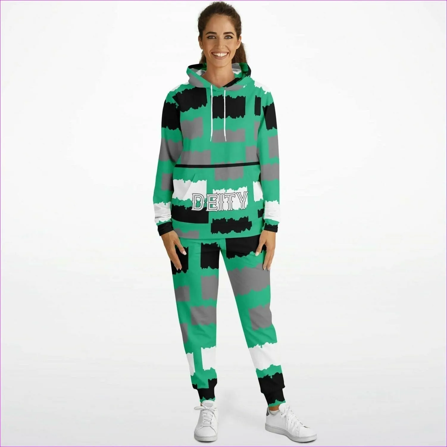 Deity Womens Premium Fashion Jogging Suit in Emerald