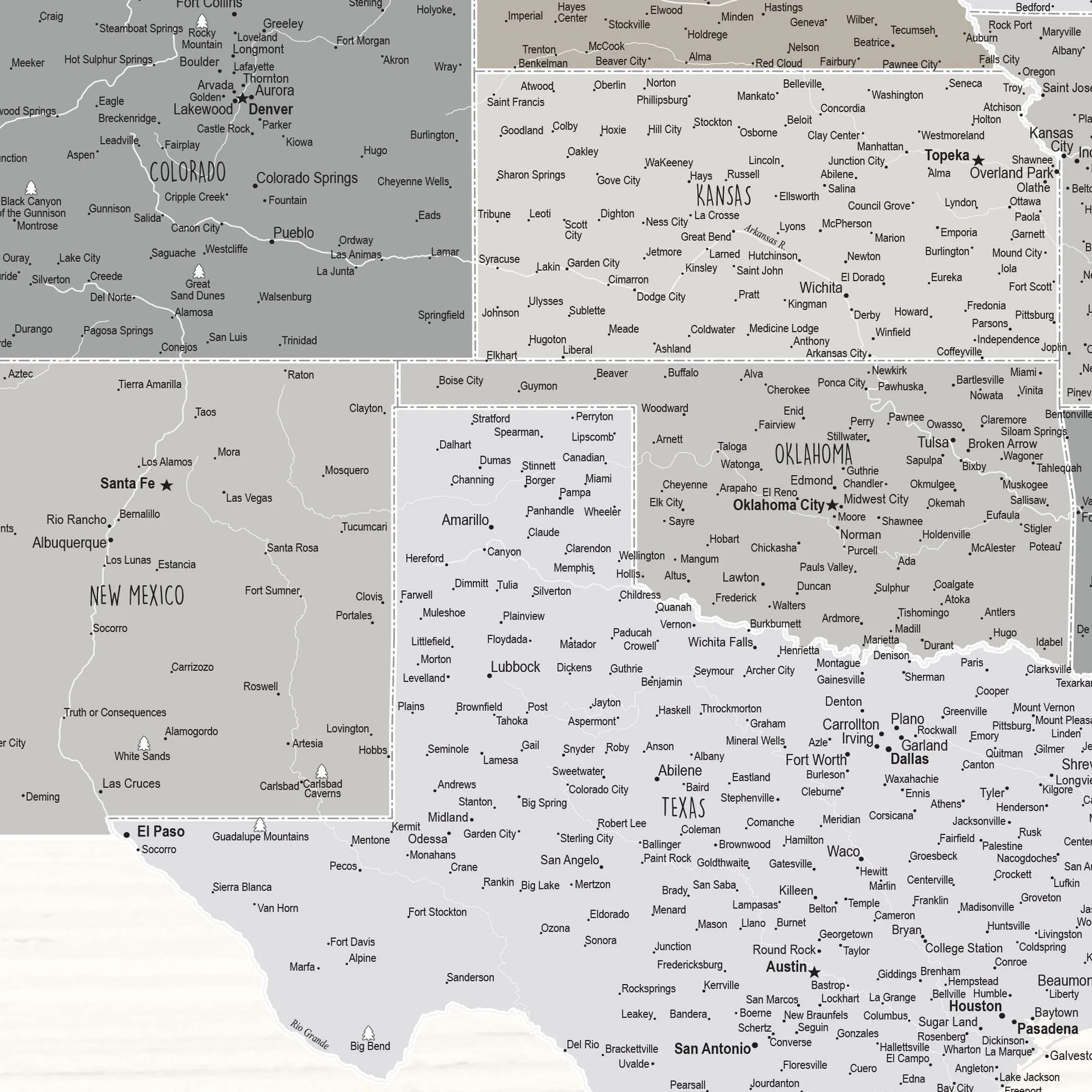 Farmhouse Push Pin USA Map - Single Panel