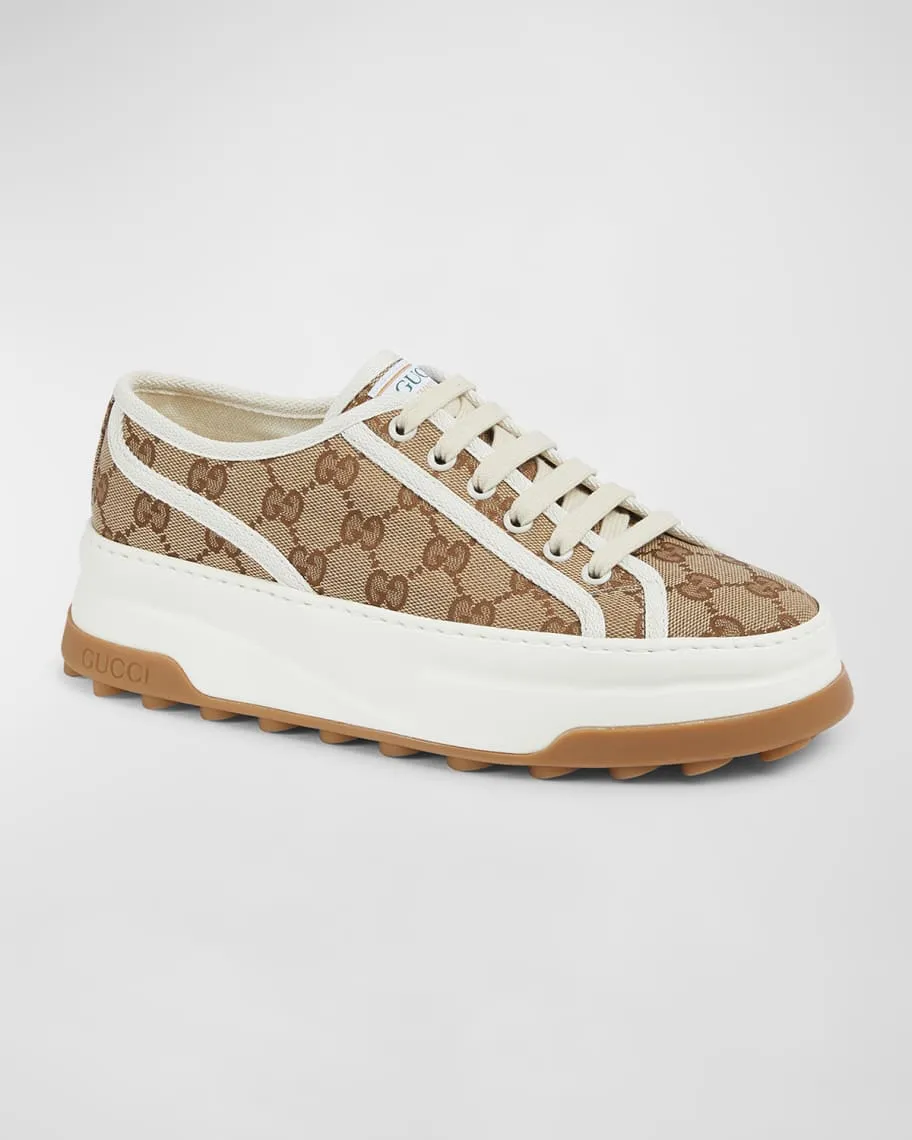 GG Canvas Gucci Low Top Platform Sneakers