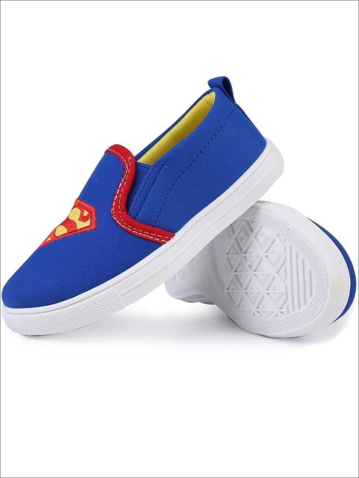 Girls Casual Superhero Slip-On Sneakers By Liv and Mia