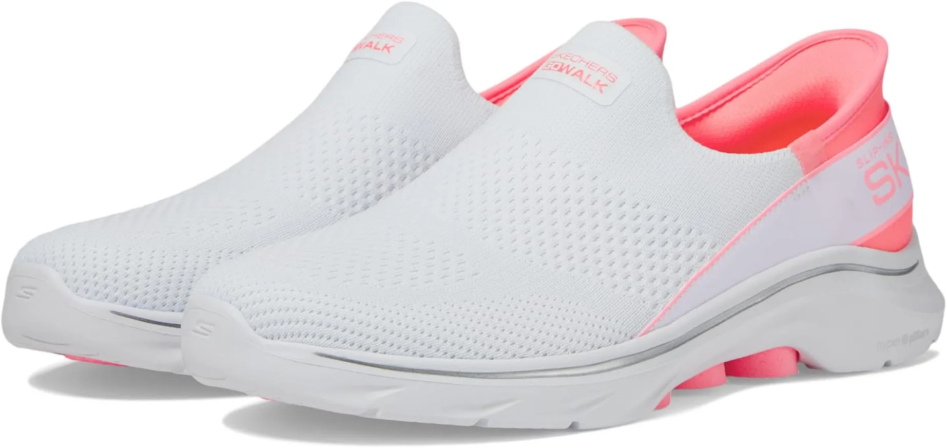 Go Walk 7 Mia Hands Free Slip-Ins SKECHERS Performance Sneakers, white/pink