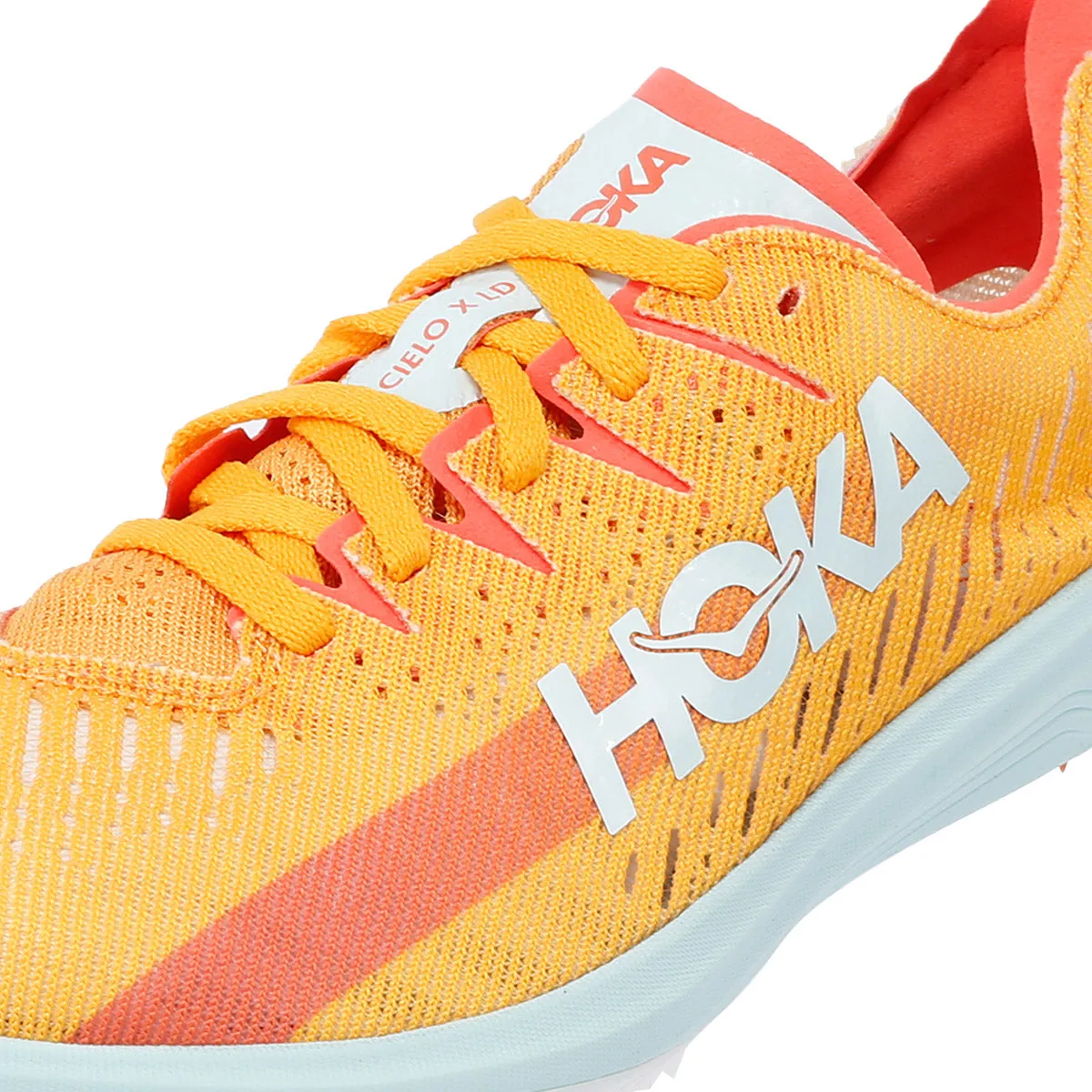 Hoka Cielo X LD Radiant Yellow / Camellia Running Spikes