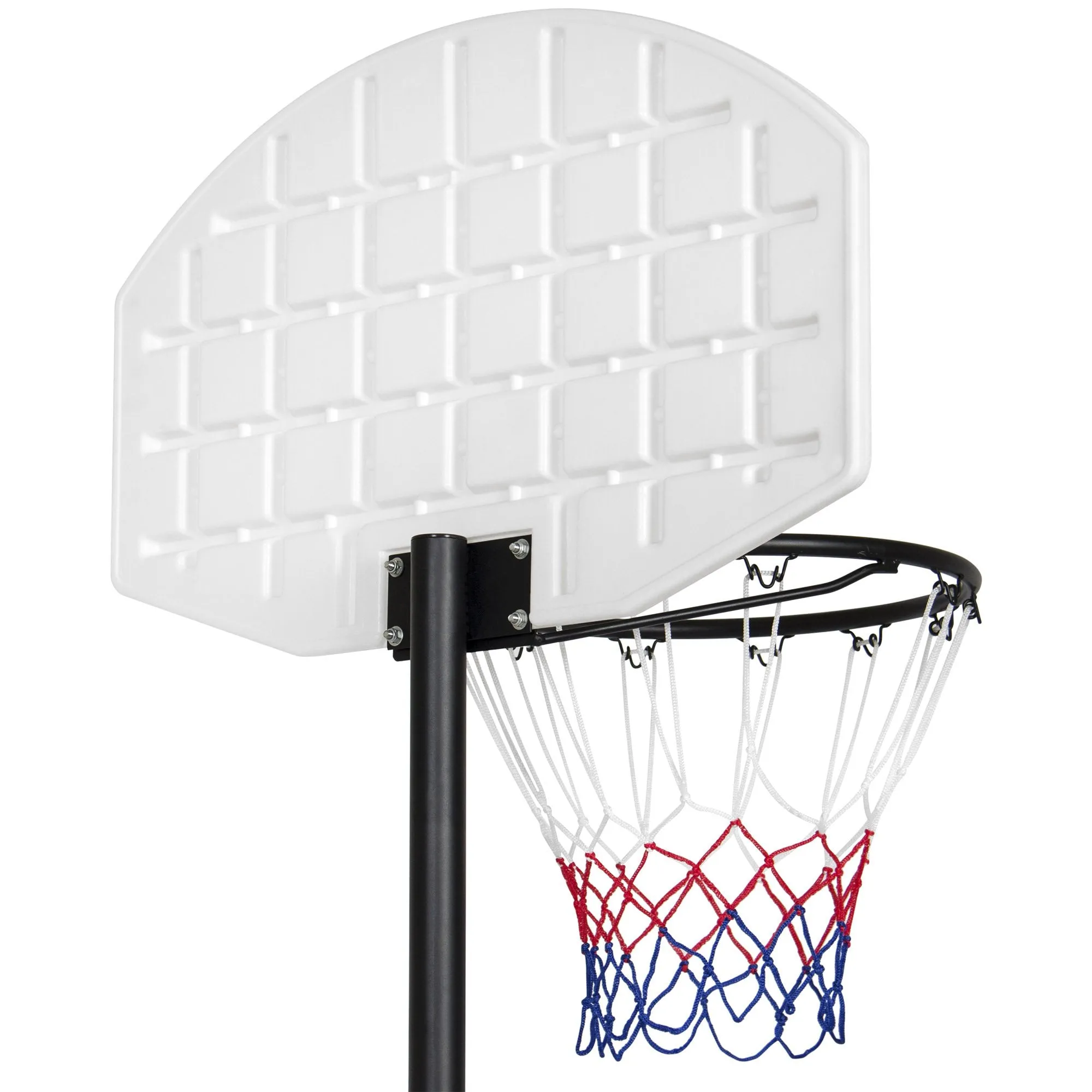 Kids Portable Height-Adjustable Basketball Hoop System Stand - Black