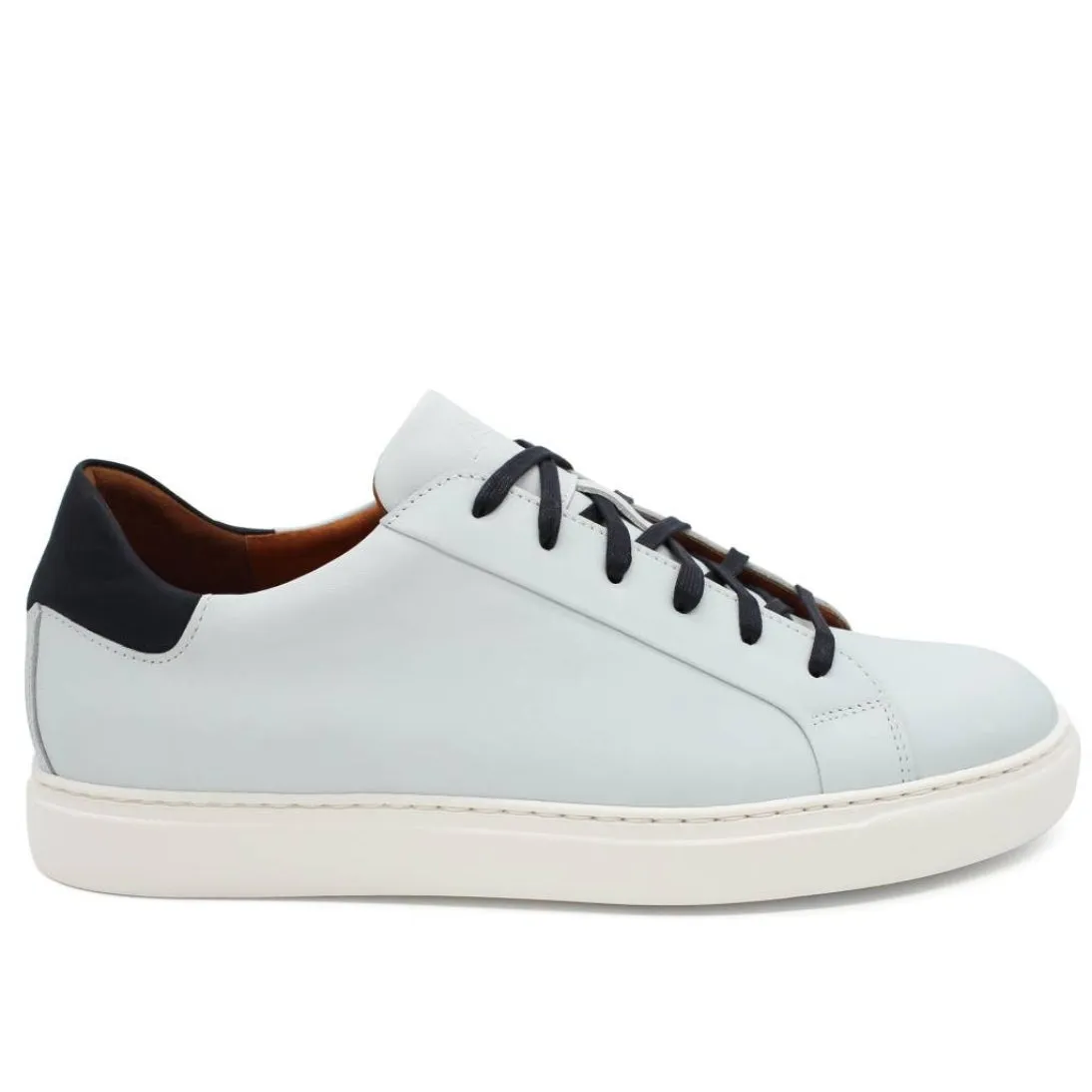 LACUZZO Colour Change Italian Leather Trainer in Blue