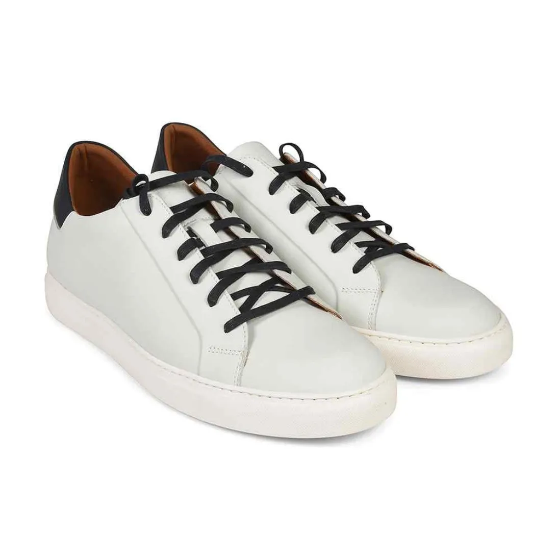 LACUZZO Colour Change Italian Leather Trainer in Blue