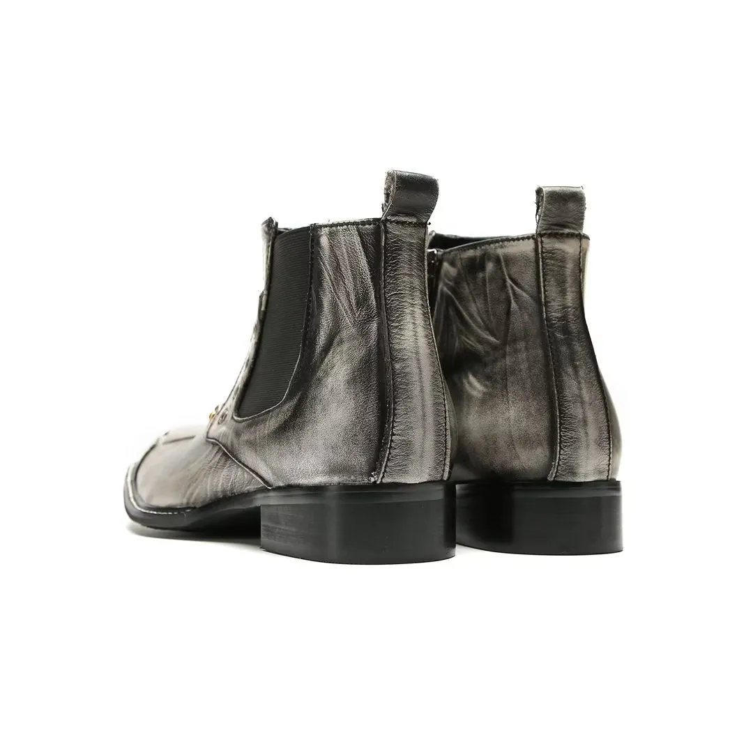 LeatherLux Exquisite Cowhide Ankle Boots 1