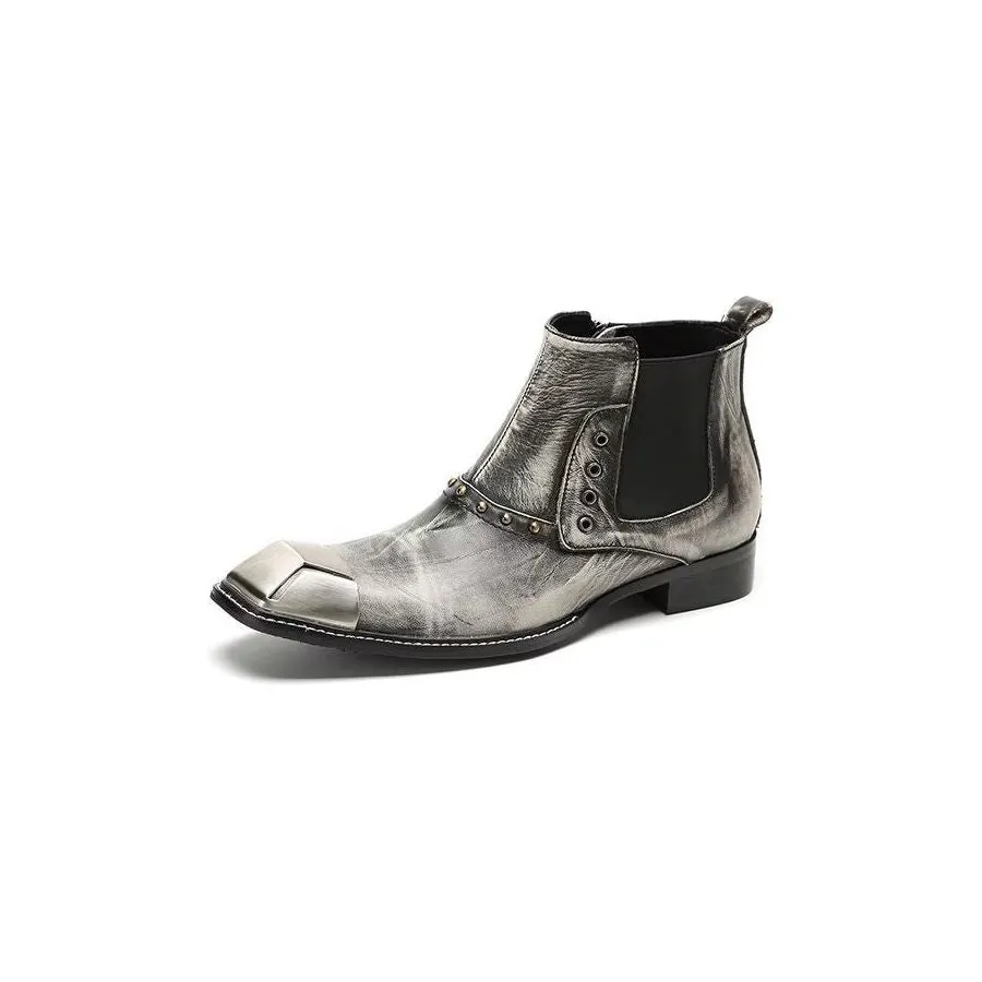 LeatherLux Exquisite Cowhide Ankle Boots 1