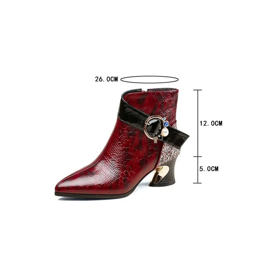 LeatherLuxe Alligator Exotic Ankle Boots