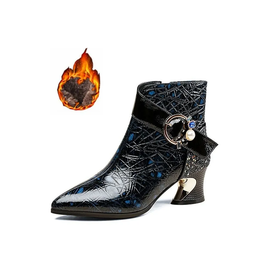 LeatherLuxe Alligator Exotic Ankle Boots