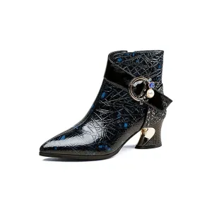 LeatherLuxe Alligator Exotic Ankle Boots