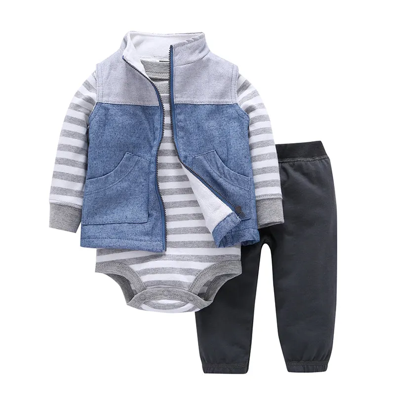 Little Mister Coat Pants Baby Romper