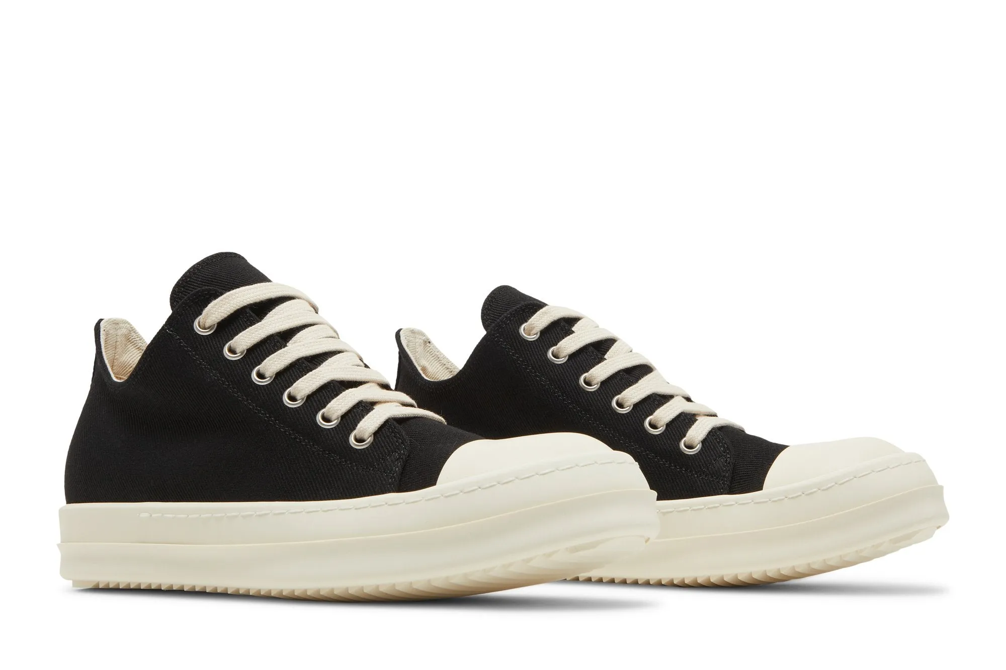 Low-top sneakers Rick Owens Wmns DRKSHDW Strobe Cotton Denim Low, black