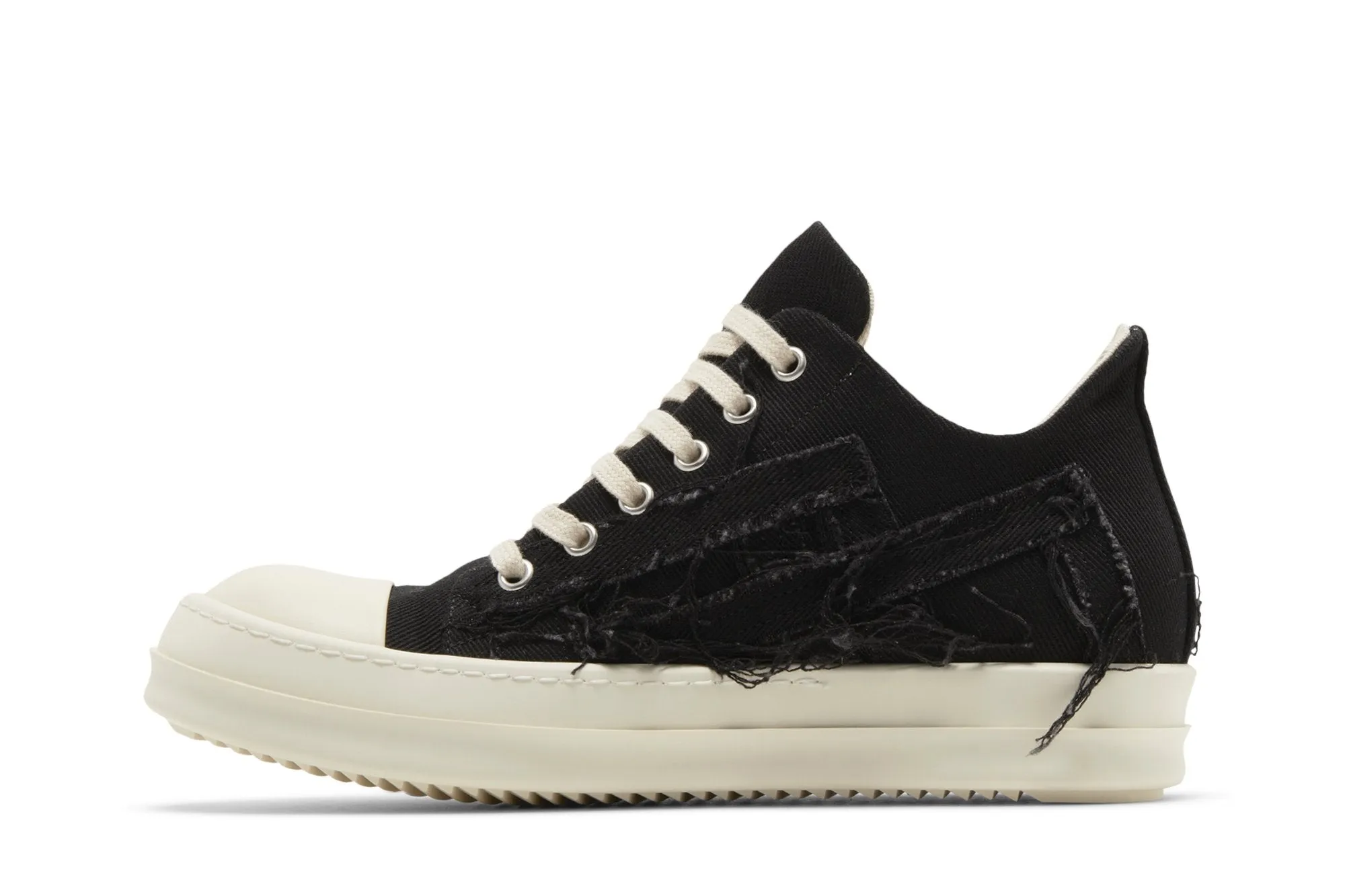 Low-top sneakers Rick Owens Wmns EDFU DRKSHDW Slashed Low, black