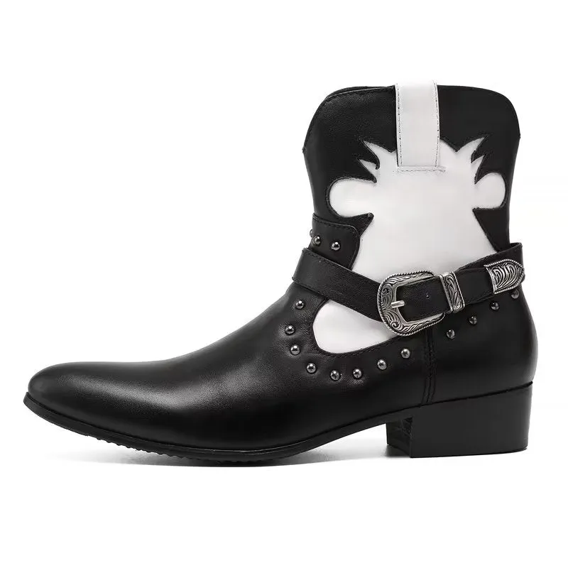 LuxeLeather Chic Zipper Ankle Boots