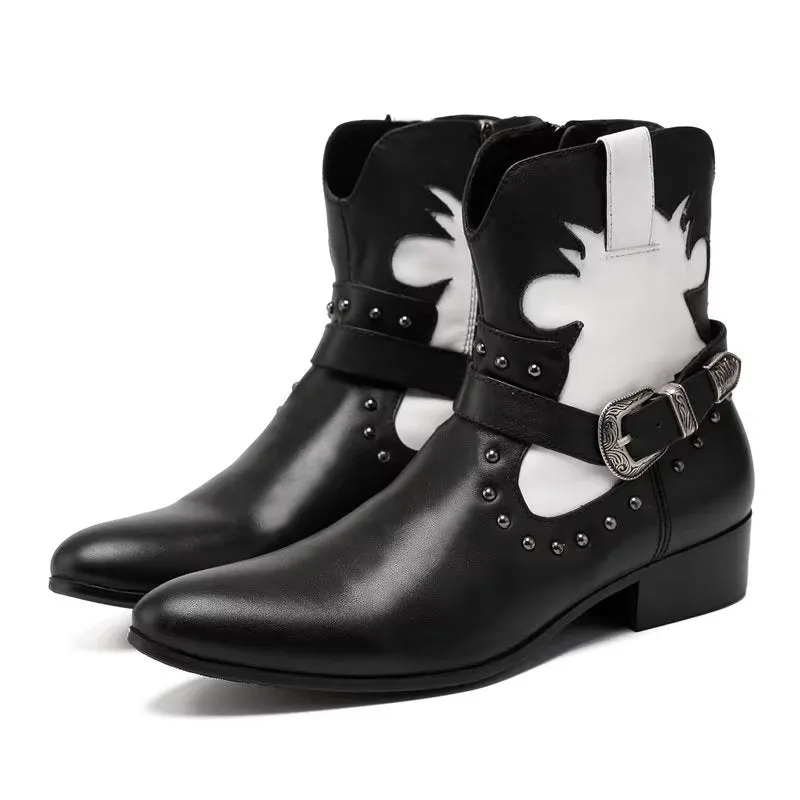 LuxeLeather Chic Zipper Ankle Boots