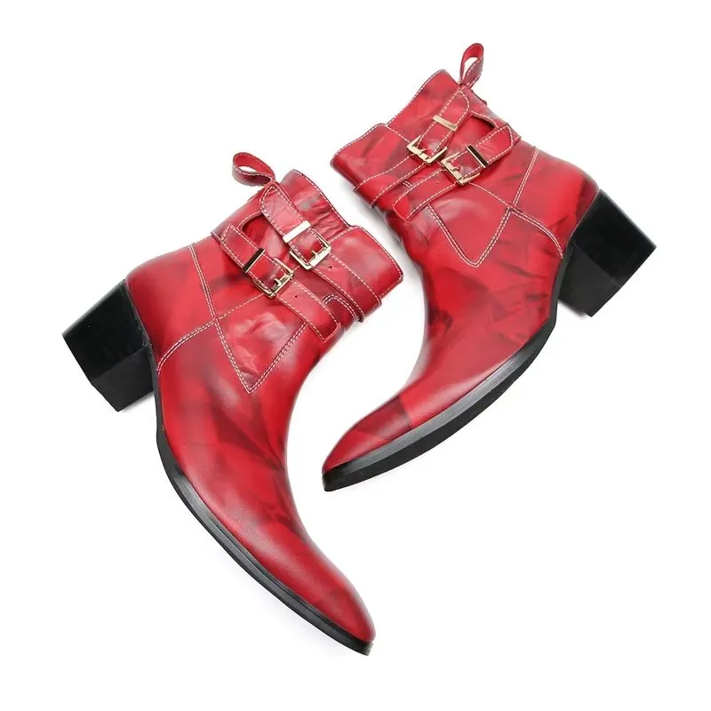 LuxeZip Elegant Leather Ankle Boots