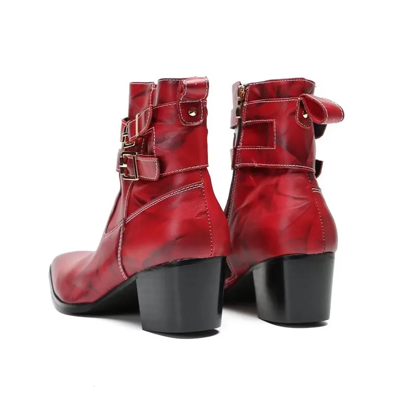 LuxeZip Elegant Leather Ankle Boots