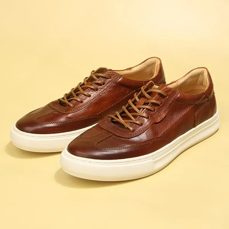 LuxLeather Chic High Top Fashion Sneakers