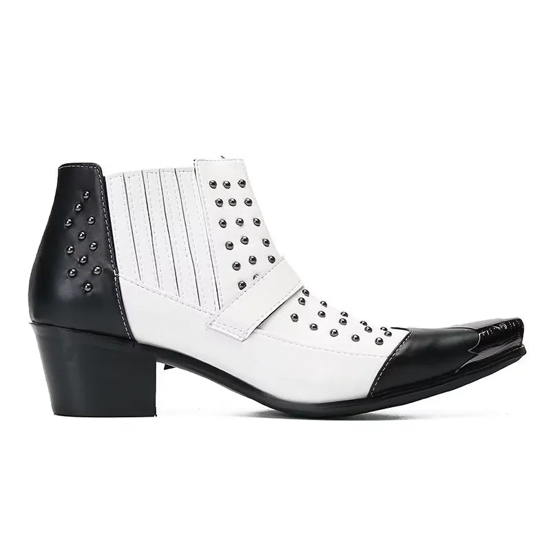 LuxLeather Exotic Texture Ankle Boots