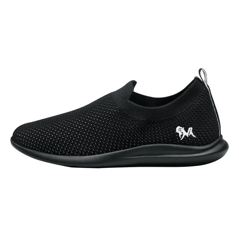 Neeman's Black Slip-On Casual Shoes for Men| Padded Insole