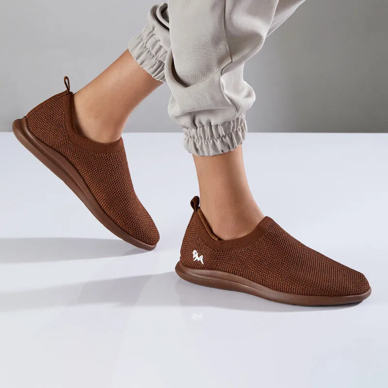 Neeman's ReLive Knit Slip On Sneakers | Copper Brown | Light-Weight & Comfortable