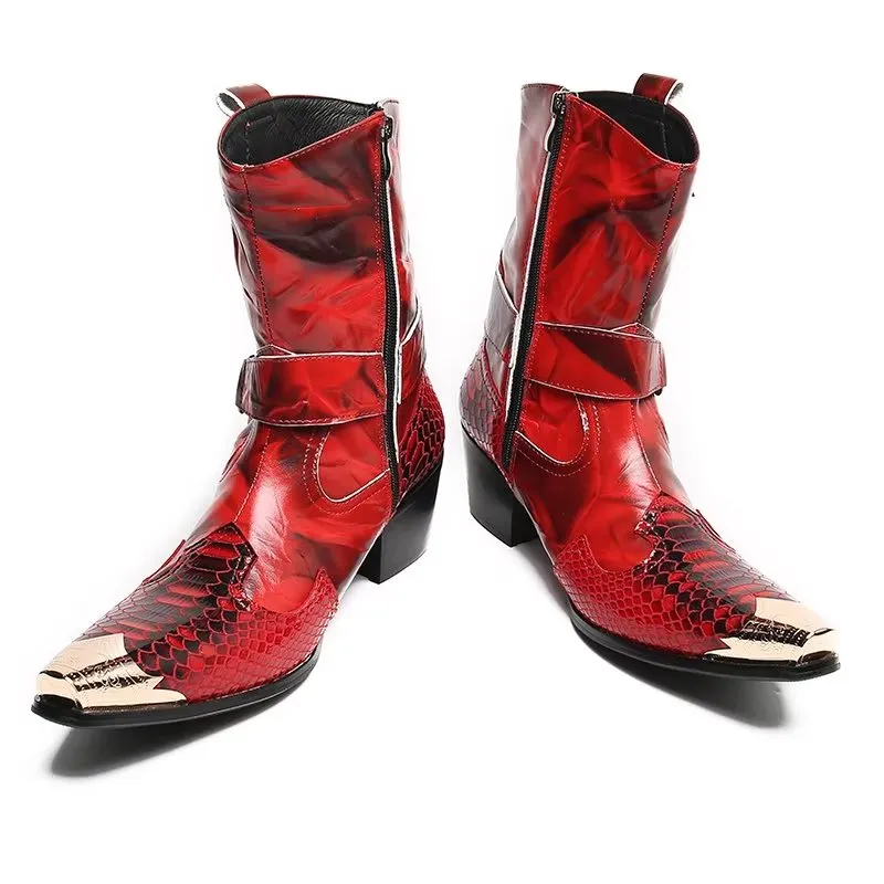 Opulent CrocLeather Power Boots