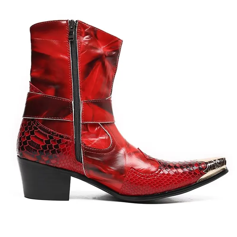 Opulent CrocLeather Power Boots