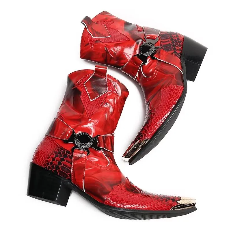 Opulent CrocLeather Power Boots