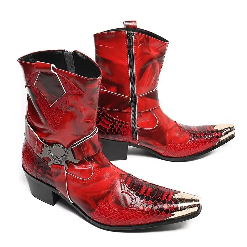 Opulent CrocLeather Power Boots