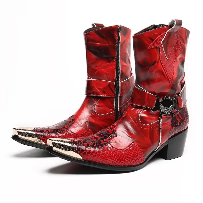 Opulent CrocLeather Power Boots