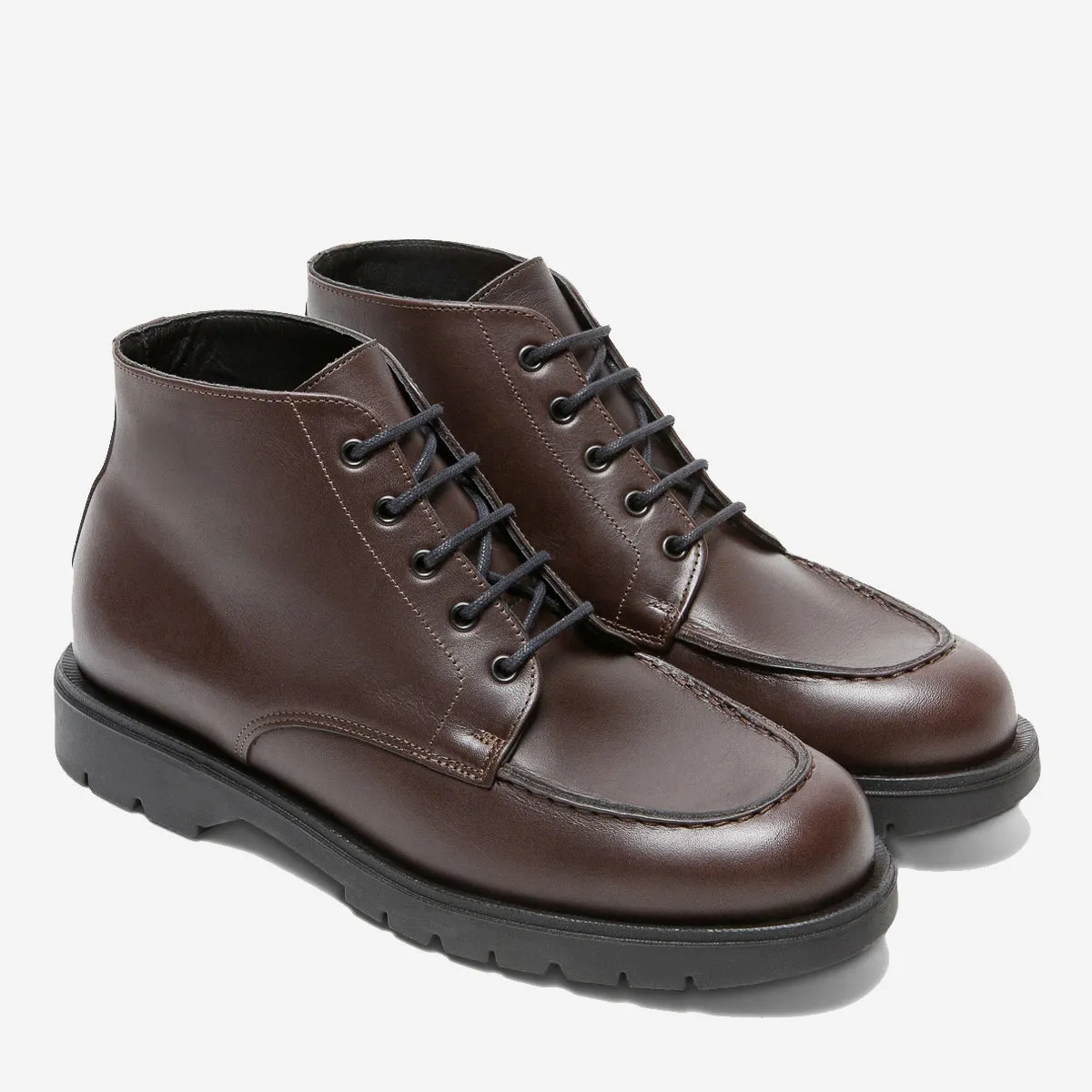 Oxal KP Leather Ankle Boots - Brown   Black