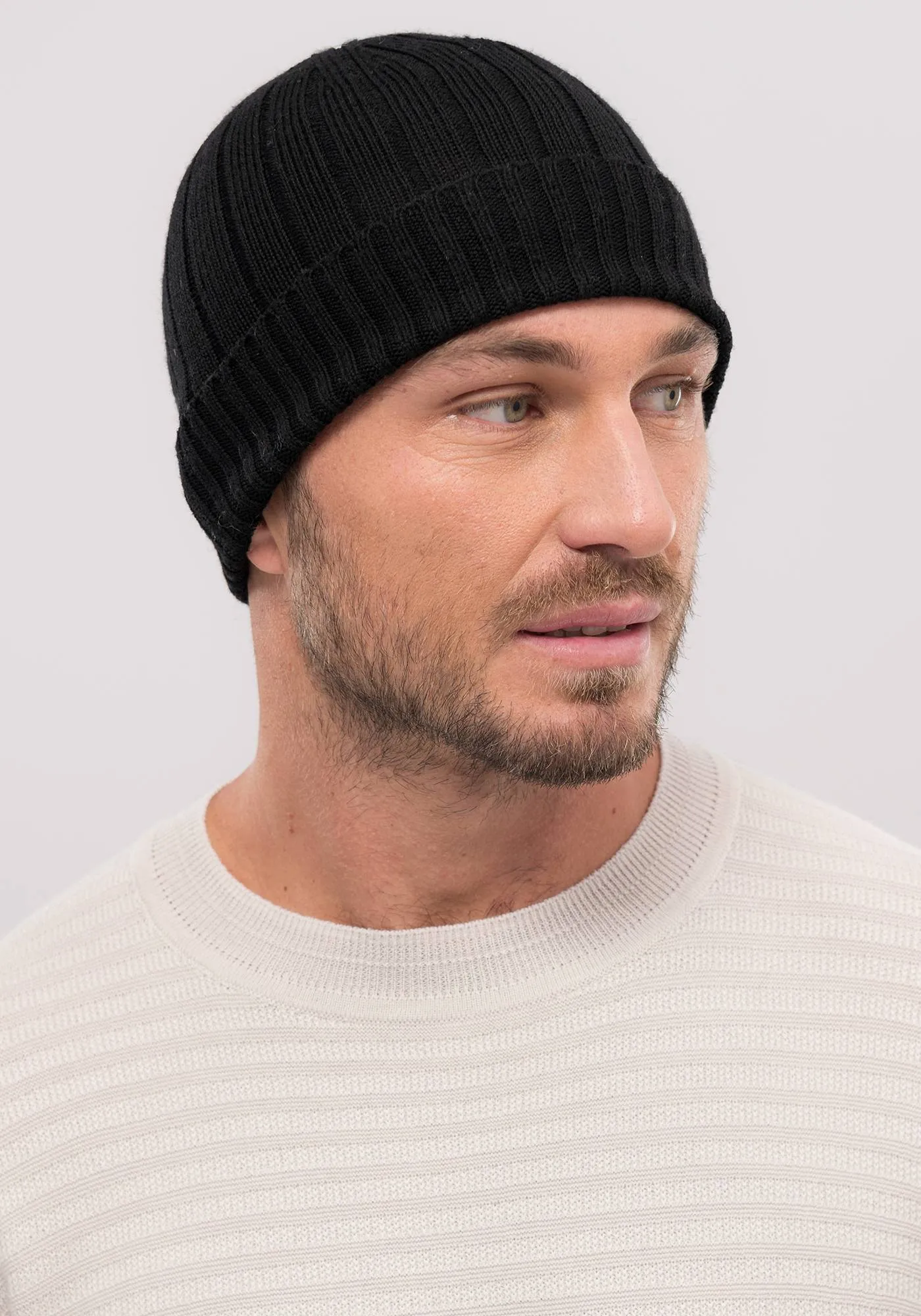 Rib Merino Beanie