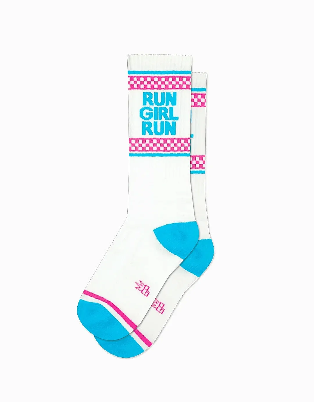 Run Girl Run (White) Unisex Crew Socks