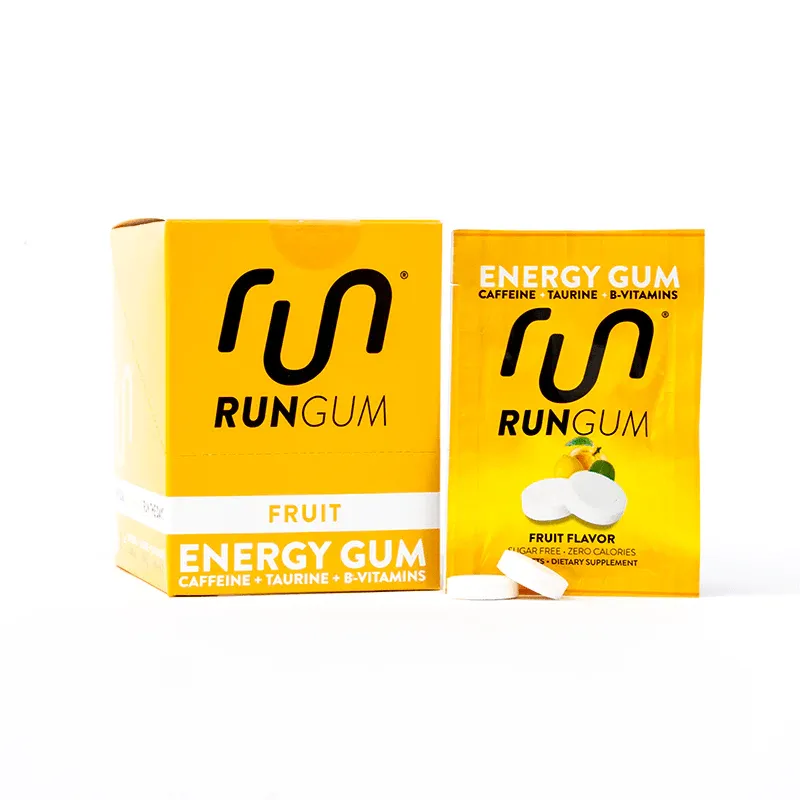 Run Gum | Single Pack | Compressed Energy Gum | Caffeine Taurine B-Vitamins