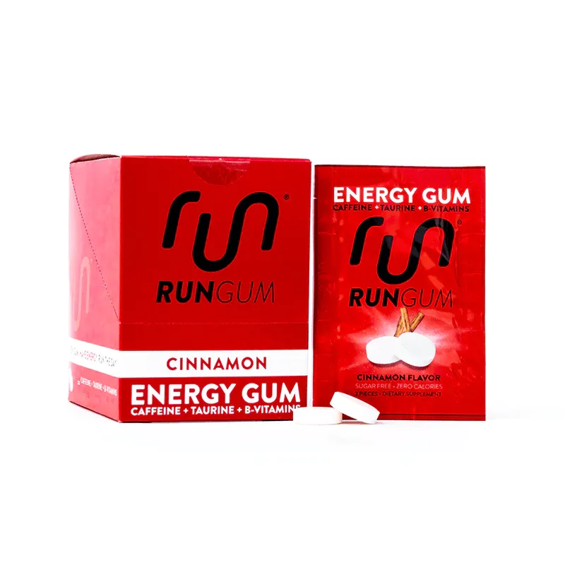 Run Gum | Single Pack | Compressed Energy Gum | Caffeine Taurine B-Vitamins