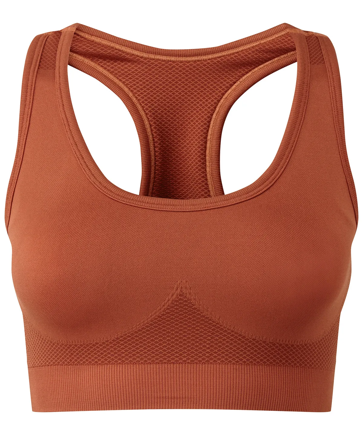 Rust - TriDri® seamless '3D fit' multi-sport sculpt solid colour bra