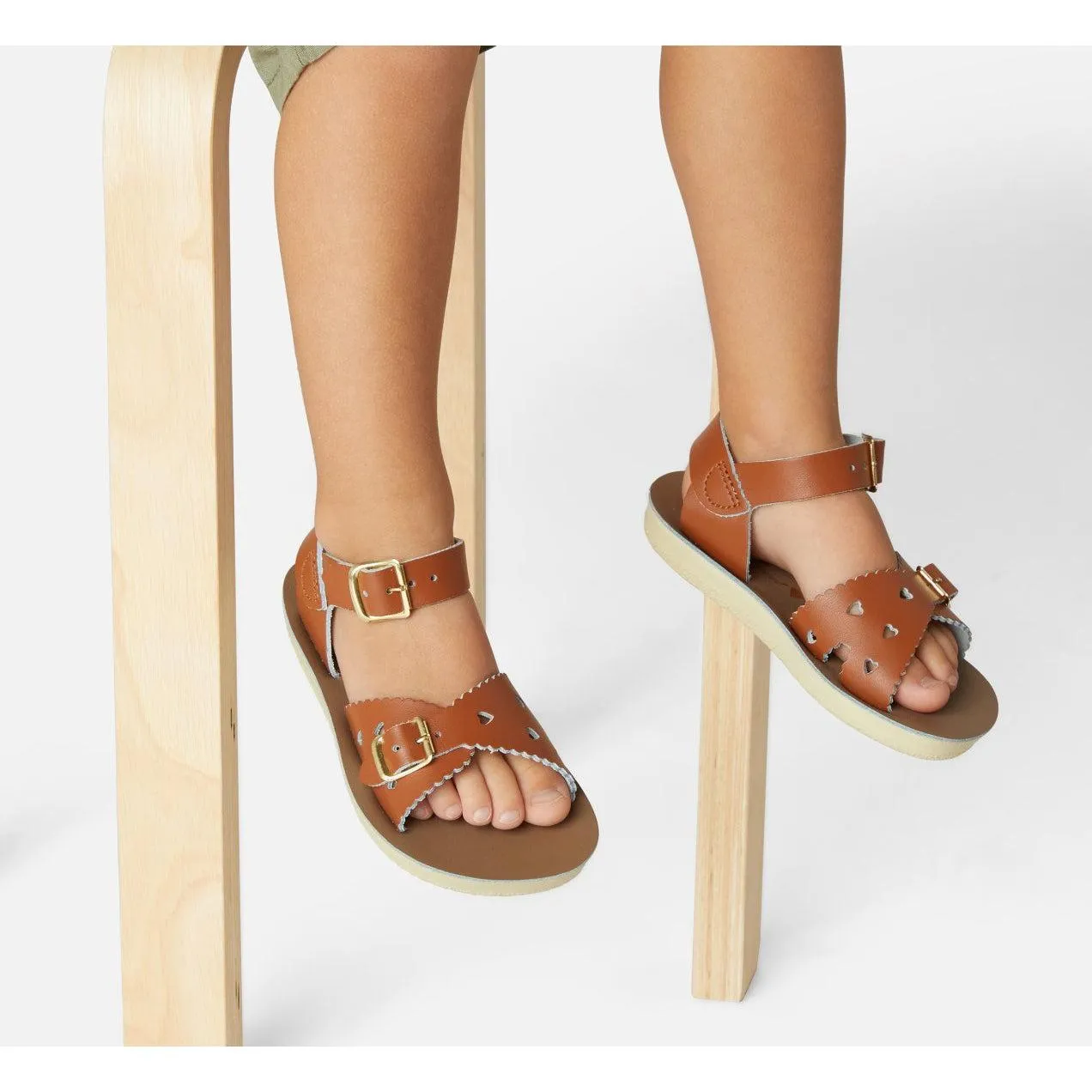 Saltwater Sweetheart Sandals - Tan - Kids